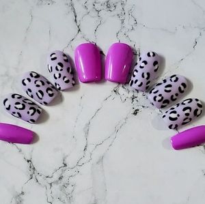 cheetah press on nails